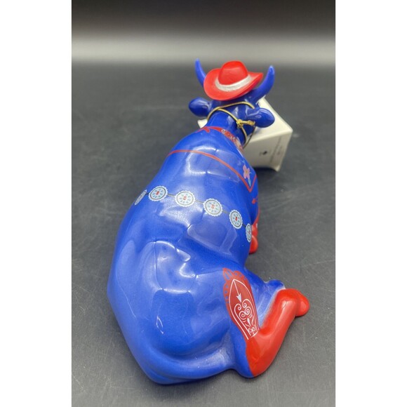 VTG Even Cowgirls Get The Blues 2001 Cows On Parade Ceramic Figurine #9180 NEW! - Picture 3 of 6